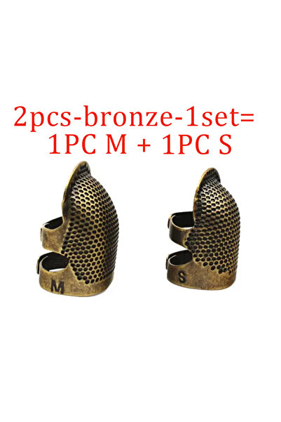 choice2 قطعتان من البرونز - طقم واحد، قطعتان من كشتبان الخياطة اليدوية القابل...