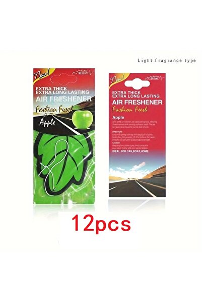 Choice18 12 قطعة من معطر جو السيارة الأخضر، 3-60 قطعة، ورق معطر طبيعي برائحة ...