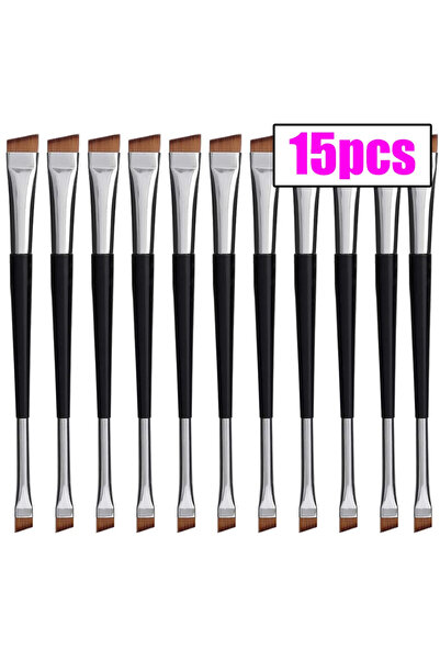 choice2 15pcs Professional Eyebrow Brush Eyeliner Angled Flat Head Blade Eye ...