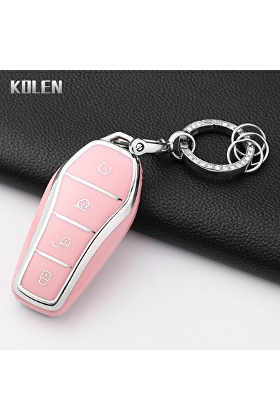 Choice4 غطاء مفتاح سيارة من مادة TPU بتصميم دولفين أنيق، لون وردي فاتح، مناسب...