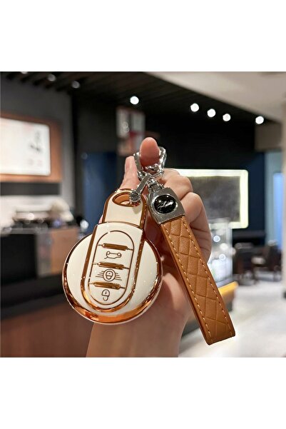 Choice1 WHITE Key Fob Cover with Keychain,Soft Full Protection Key Case for B...