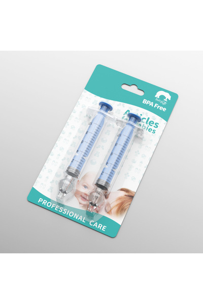 Choice1 Blue Baby Nose Cleaner 2Pcs Nasal Washer Needle Tube Washer 10ML Infa...