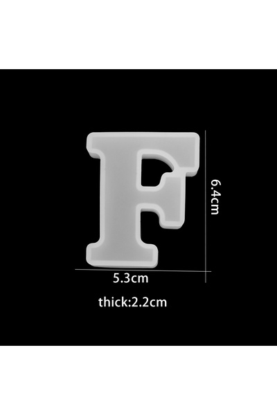 Choice21 قالب حرف F ثلاثي الأبعاد من السيليكون، قالب راتنج إيبوكسي مقاوم للأش...