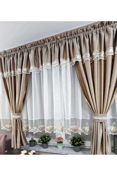 OEM Unique set of curtains + decorative drapes for living room bedroom, WIDTH...