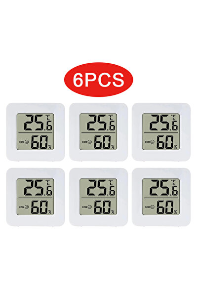 Choice5 6 قطع من النوع 2، 6-10 قطع من مقياس الحرارة والرطوبة الرقمي، مقياس إل...
