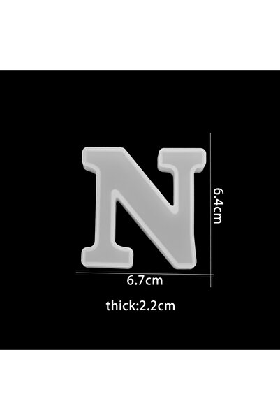 Choice17 قالب حرف N ثلاثي الأبعاد من السيليكون، قالب راتنج إيبوكسي مقاوم للأش...