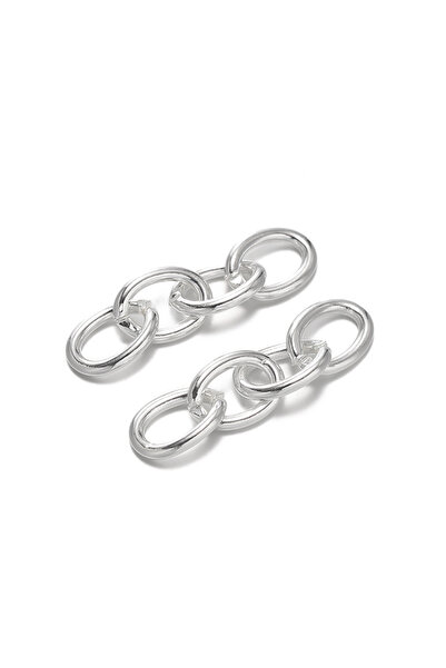 Choice Silvery 100pcs Iron Extension Chains 4-Link Keychain Tail Chains Metal...