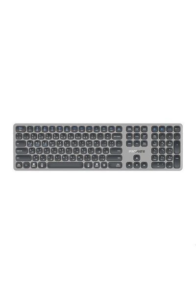 Promate A full-size wireless keyboard with slim, quiet keys for typing, suppo...