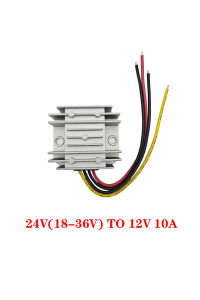 Choice8 محول تيار مستمر عالمي 12 فولت 10 أمبير، 24 فولت (18-36 فولت) إلى 12 ف...