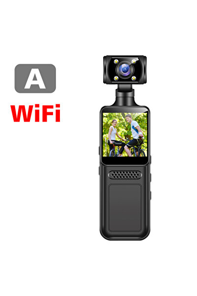 Choice كاميرا صغيرة محمولة بتقنية واي فاي بدقة 4K فائقة الوضوح، مزودة بعدسة ق...