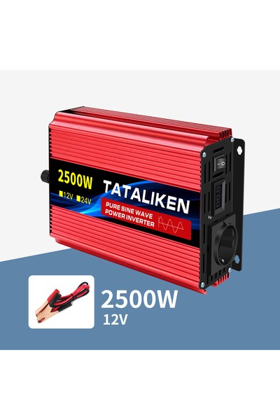 Choice3 محول طاقة أوروبي بقدرة 2500 واط، 12 فولت، 50 هرتز، موجة جيبية نقية، 2...