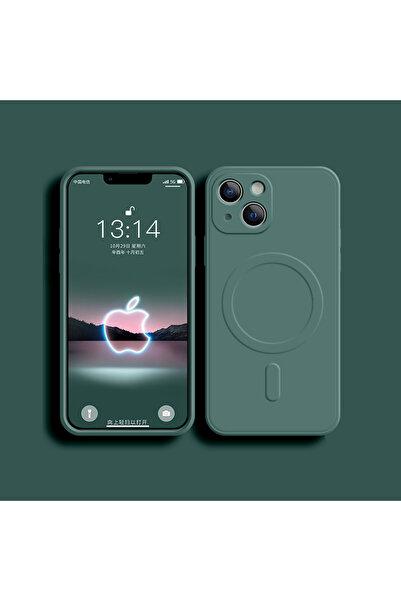 Choice30 جراب شحن لاسلكي مغناطيسي Magsafe أخضر اللون لهاتف iPhone 15، متوافق ...