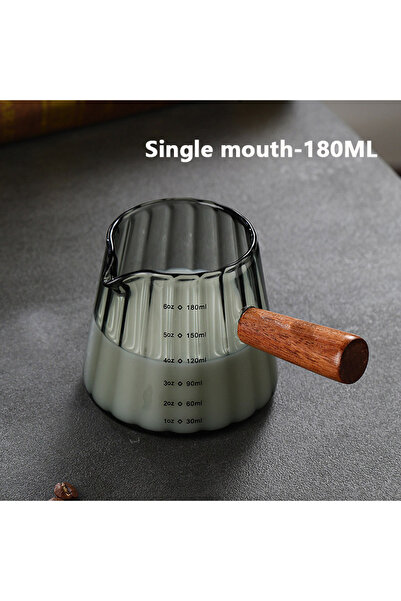 Choice كوب حليب صغير بمقبض خشبي سعة 90 مل - 180 مل، ذو فوهة واحدة أو فم مزدوج...