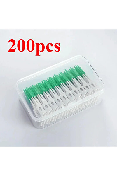 Choice C623-green 200pcs 200 Pcs/box Silicone Interdental Brush Super Soft De...