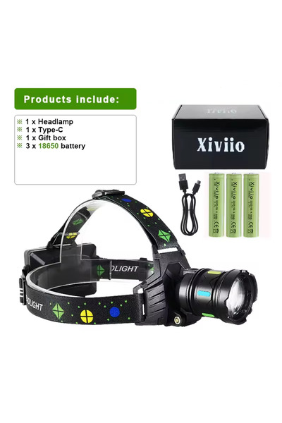 Choice1 مصباح أمامي SET-A بقوة 18000000 لومن، أقوى مصباح أمامي، إضاءة بيضاء/ص...