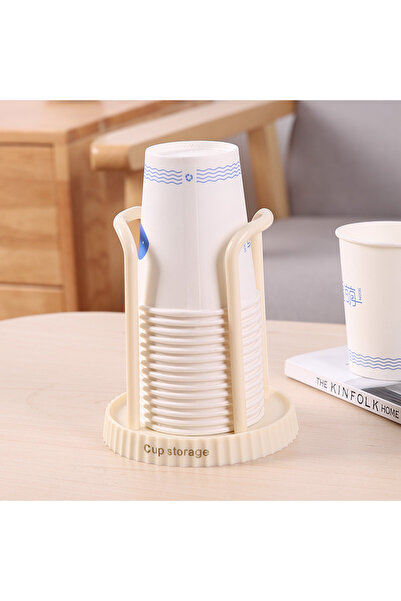 choice2 حامل أكواب ورقية أبيض بسيط، رف تخزين أكواب للاستخدام مرة واحدة، كوب م...