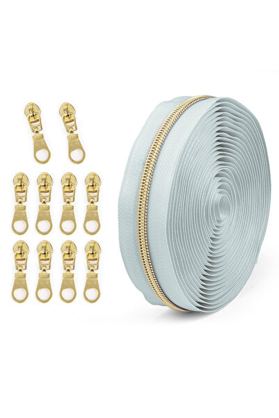 Choice4 5# 223 Contrast Color Zipper) Set = 4.5m Zipper + 10 Zipper Puller, D...