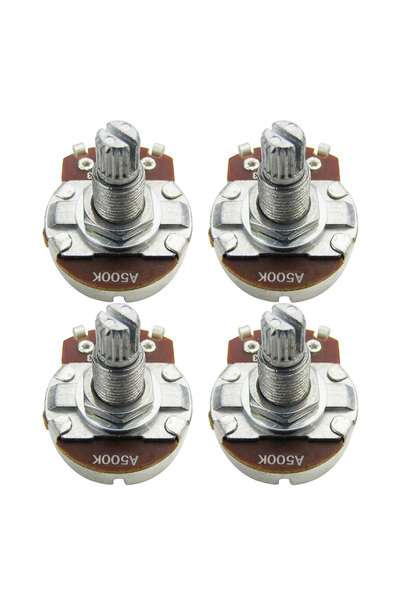 Choice3 Long Shaft A500K FLEOR 4PCS Guitar Potentiometers Volume Tone 18-spli...