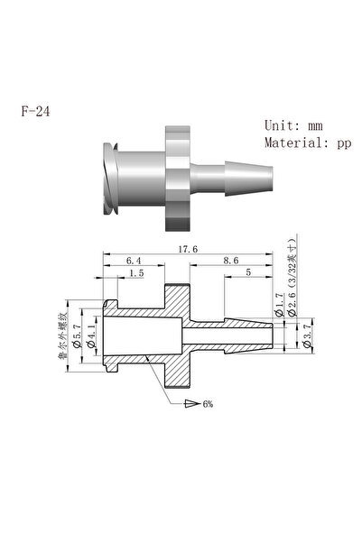 Choice9 محول لوير ليك F-24 (5 قطع) أنبوب صمام هواء بلاستيكي من البولي بروبيلي...