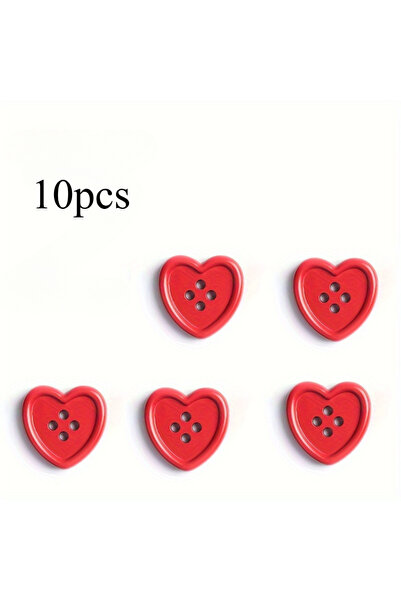 choice2 مجموعة من 10 قطع من أزرار الخياطة الحمراء ذات المقبض الخلفي لأعمال ال...