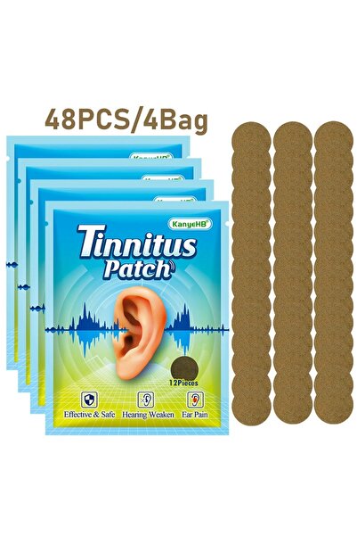 choice2 48 قطعة (12/48 قطعة) لصقات لعلاج طنين الأذن، تُحسّن الصداع النصفي، أل...