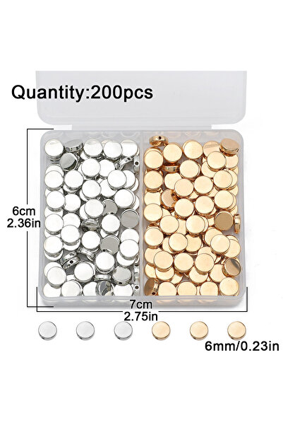 Choice21 TH46-6mm Flat Piece Boxed CCB Beads Kit Golden Silvery,Star Heart Ro...