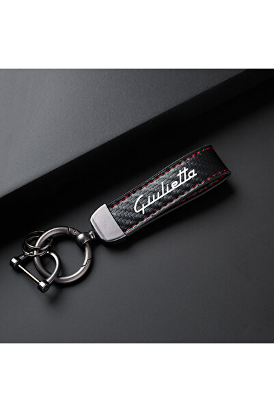 Choice3 سلسلة مفاتيح سيارة حمراء من ألياف الكربون جلد ، مزودة بإبزيم على شكل ...