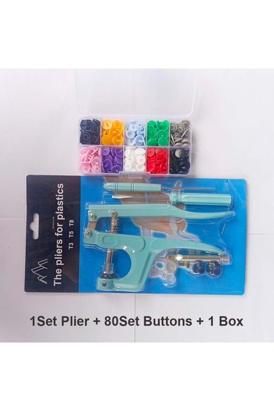 choice2 T5 blue plier 80 mix B U Shape Fastener Snap Pliers Butt Kit T5 Plast...