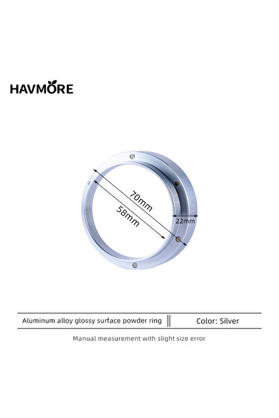 Choice4 قمع جرعات بورتافلتر فضي اللون، مصنوع من سبائك الألومنيوم، مقاس 58 مم ...