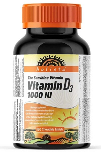 Holista Vitamin D3 - 1000 IU - 180 Chewable Tablets