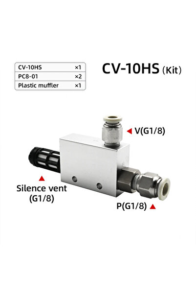 Choice8 CV-10 w 8 Fitting Vacuum Generator Air Exhaust Ejector Pressure Pneum...