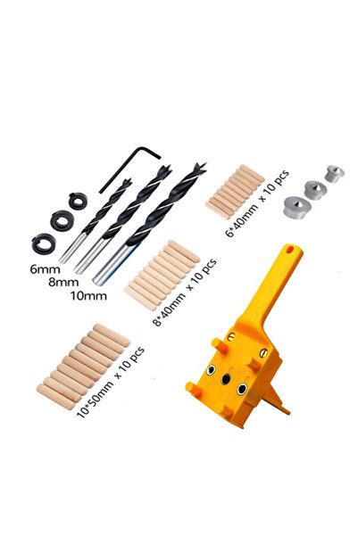 choice2 41 قطعة من رؤوس المثقاب الصفراء 6/8/10 مم لأعمال النجارة، أدوات تثبيت...