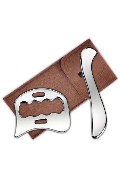 Choice5 قطعتان من أدوات تدليك غوا شا المصنوعة من الفولاذ المقاوم للصدأ من SDO...