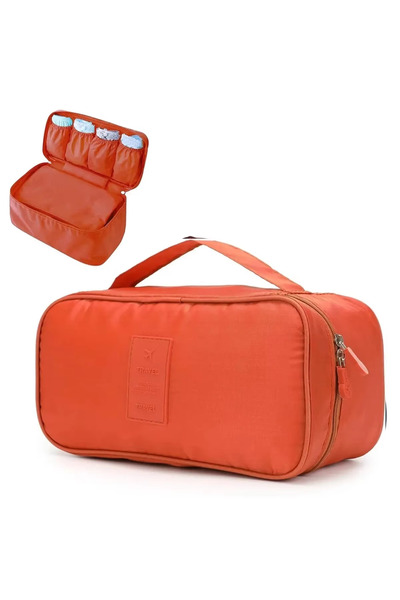 Choice8 حقيبة تخزين سفر محمولة باللون البرتقالي متعددة الوظائف لتنظيم حمالة ا...