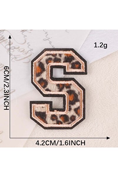 Choice4 S A~Z English Alphabet Letters Badge Patches,Leopard Print Applique E...