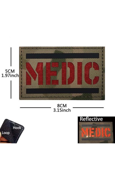 Choice25 08-MEDIC CP Red Emergency Rescue Life Star,Medical Cross,Medic,MED F...