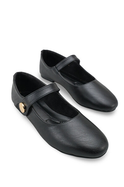 Riccon Balerini de damă 0012601 Negru Rustic