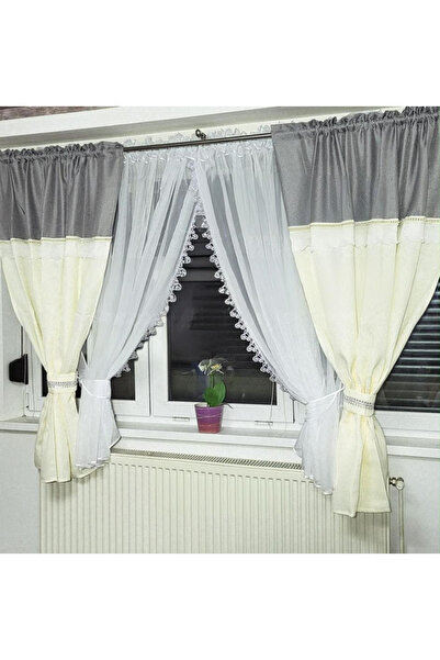OEM Unique set of curtains + decorative drapes for living room bedroom, WIDTH...
