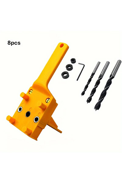 Choice6 8pcs Yellow 6/8/10mm Drill Bit Woodworking Dowel Jig Drilling Dowelin...