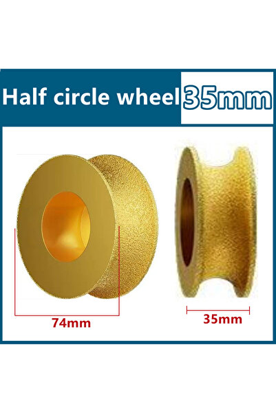 Choice3 قرص تجليخ ماسي دائري ملحوم بالتفريغ، نصف دائري، بقطر 35 مم و20 مم، مق...