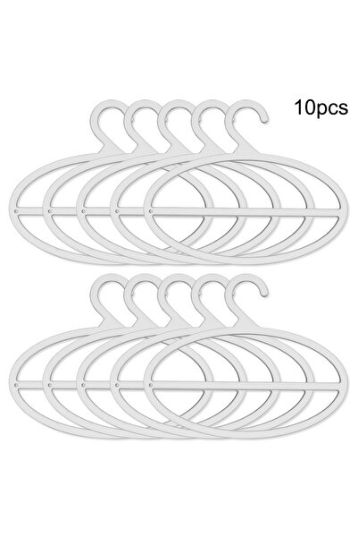 choice2 10 قطع من علاقات الملابس البلاستيكية متعددة الأغراض، شفافة بيضاوية ال...