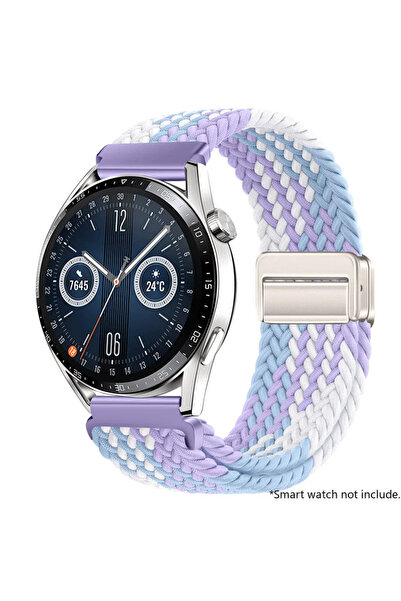 Choice44 سوار ساعة من النايلون بإبزيم، مقاس 22 مم بنفسجي، 22 مم، 20 مم، مناسب...