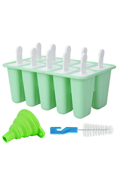 choice2 10-cavity Green 6/10 Cavity Homemade Popsicle Molds BPA Free Silicone...