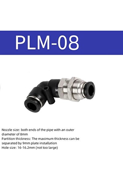 Choice1 PLM -08 black Pneumatic quick connector partition bend PLM-4 6 8 10 1...