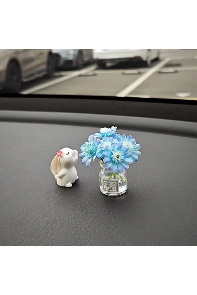 Choice F Car'S Mounted Bunny Smelling Floral Fragrance Healing Ornament Cole ...
