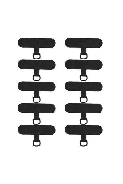 Choice3 ١٠ قطع من النايلون الأسود، حزام على شكل حرف T للهاتف المحمول، غطاء مض...