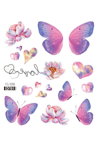Choice8 FG-038 Fairy Butterfly Wings Shiny Tattoo Sticker Waterproof Eyes Fac...