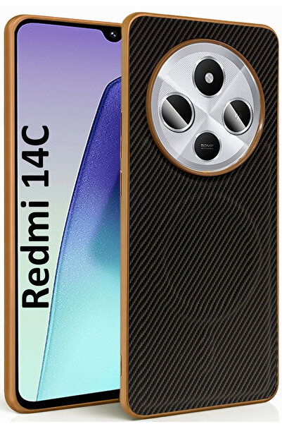 CEPSTOK Redmi 14C Case Magsafe Carbonfiber Patterned Silicone Cover