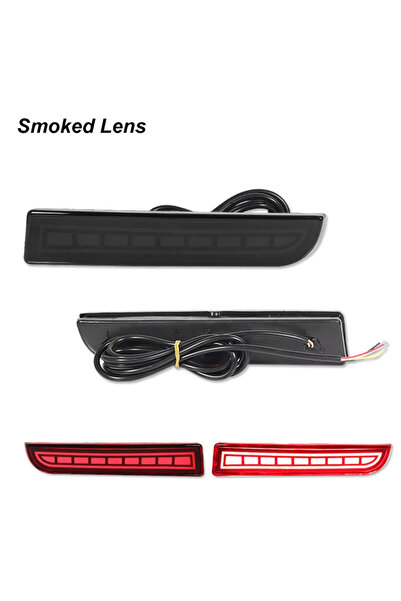 Choice8 مصابيح عاكسة للصدام الأمامي بتقنية LED وعدسات مدخنة لسيارات ميتسوبيشي...