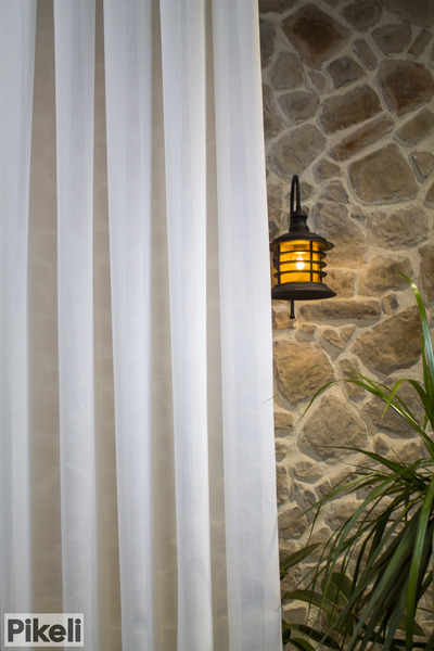 Pikeli Honeycomb Mesh Effect Transparent Tulle Curtain – 1X3 Dense Pleats - Professional Installation - White